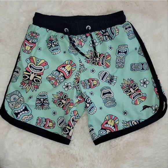 Tommy Bahama Tiki Mask Swimsuit Swim Shorts Trunks Size 5/6 - Picture 2 of 9